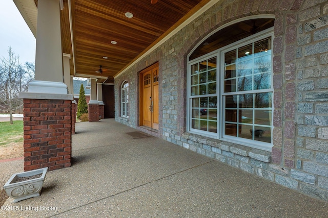 view of patio / terrace featuring covered porch