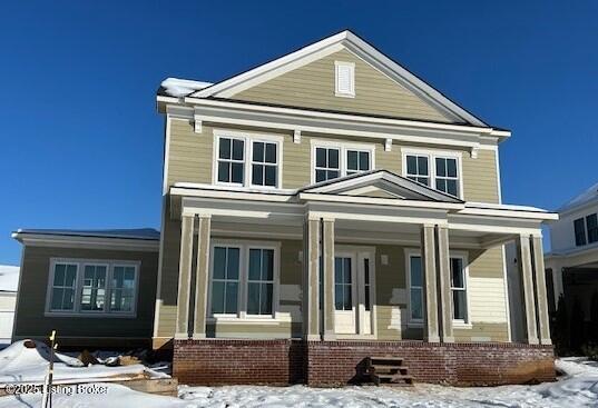 view of front of house featuring covered porch