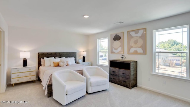 view of carpeted bedroom