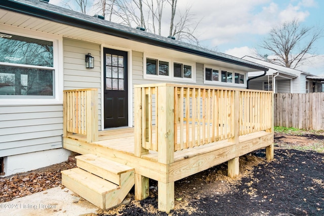 view of wooden deck