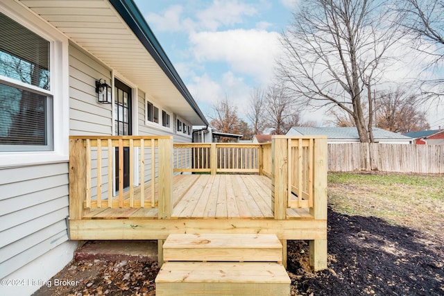 view of wooden deck