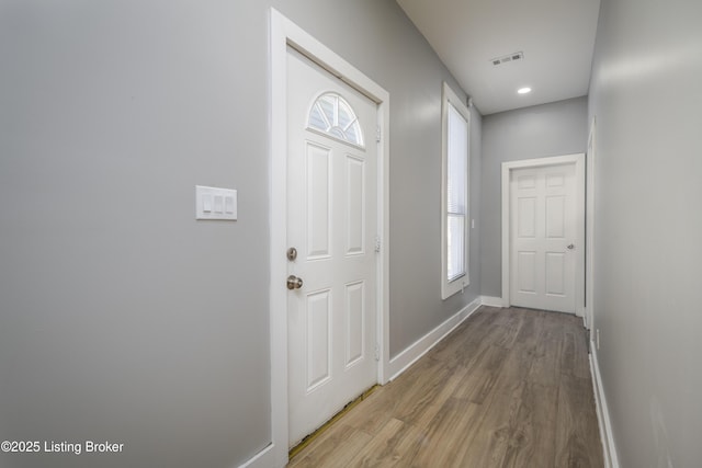 entryway featuring hardwood / wood-style floors