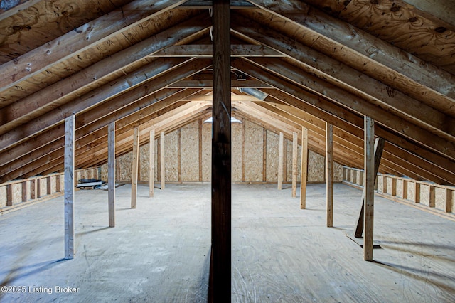 view of attic