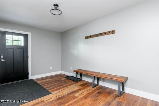 entryway featuring dark hardwood / wood-style flooring