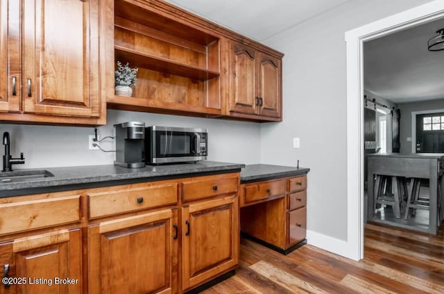 kitchen featuring sink and hardwood / wood-style floors