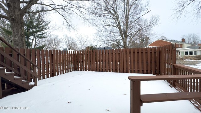 view of snowy yard