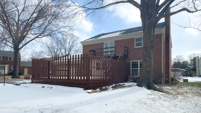 exterior space with a wooden deck