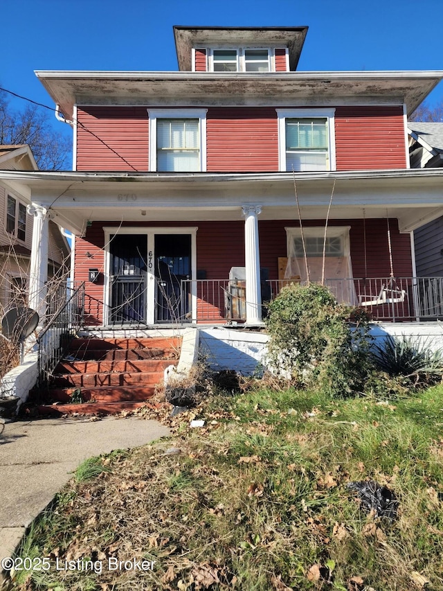 view of front of house featuring a porch