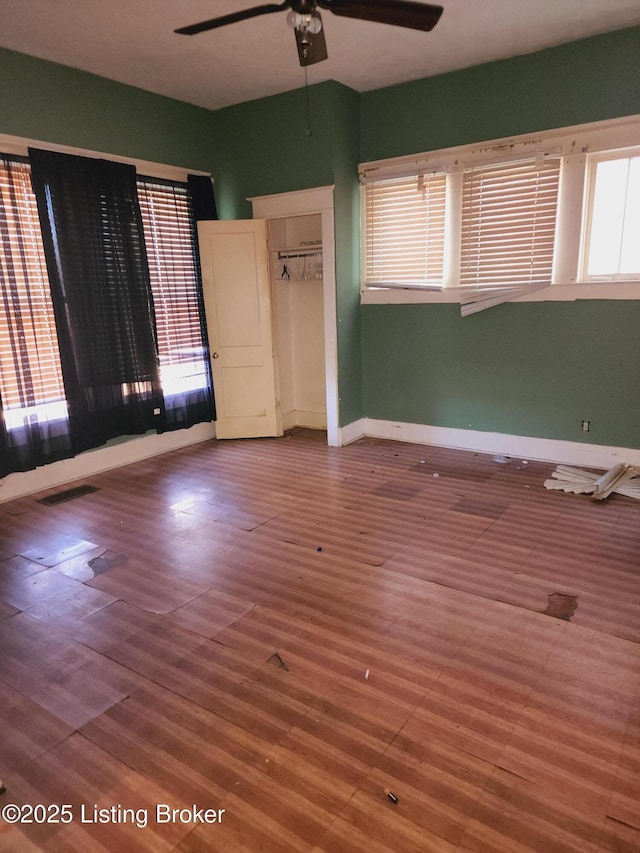 unfurnished bedroom featuring wood-type flooring