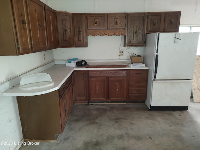 kitchen with white refrigerator