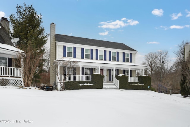 view of front of home featuring covered porch