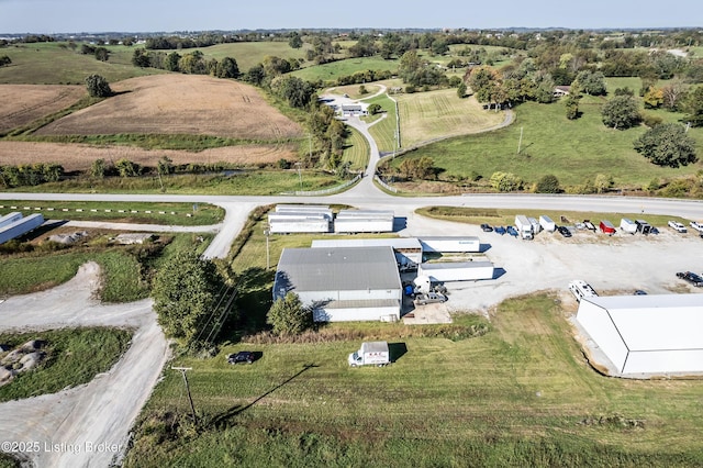 aerial view featuring a rural view