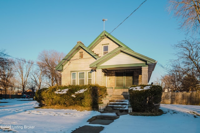 view of front of home