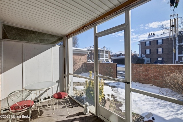 view of sunroom / solarium