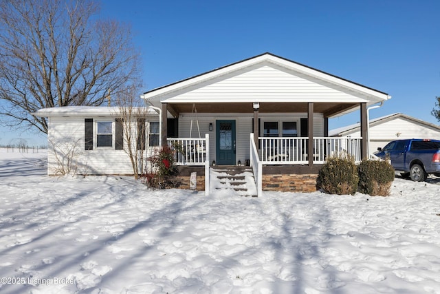 view of front of home with a porch