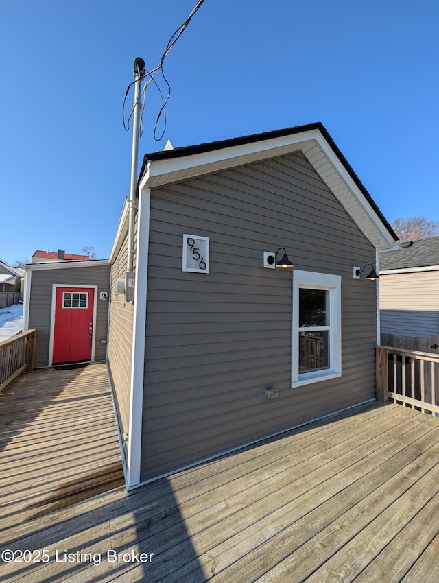 view of wooden deck