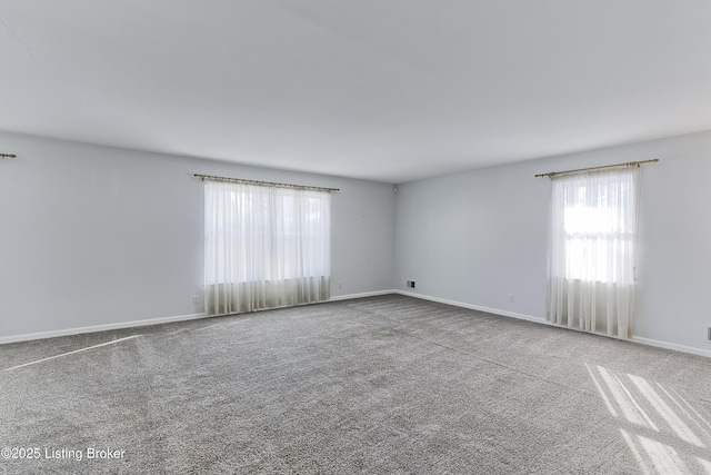 view of carpeted spare room