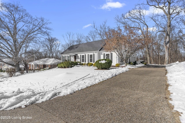 view of snowy exterior