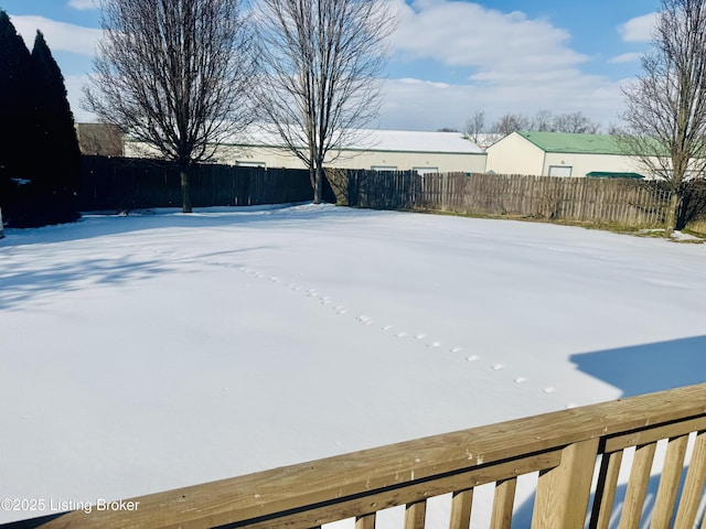 view of snowy yard