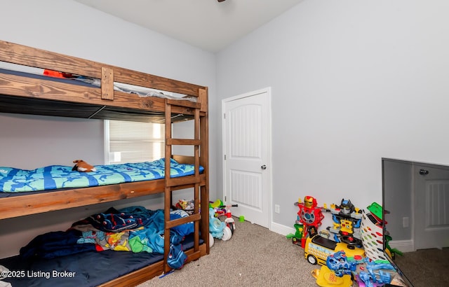 bedroom featuring carpet