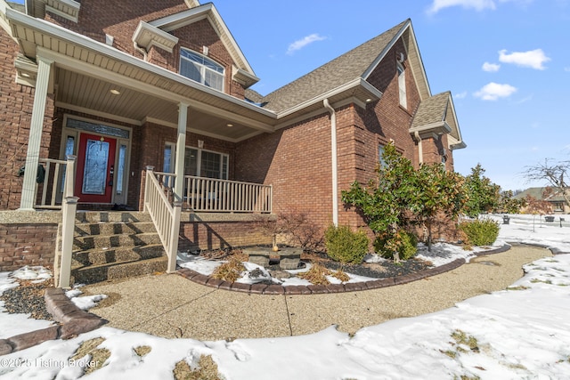 view of front of home with a porch