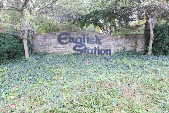 view of community sign