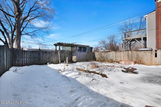 view of snowy yard