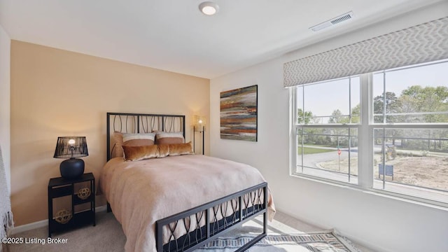 bedroom with carpet