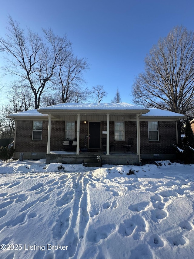 view of front facade with a porch