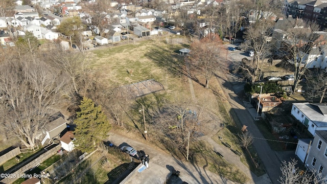 drone / aerial view with a residential view