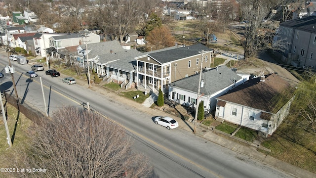 drone / aerial view with a residential view