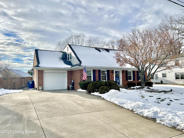 view of front of home featuring a garage