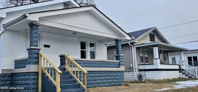 exterior space with a porch