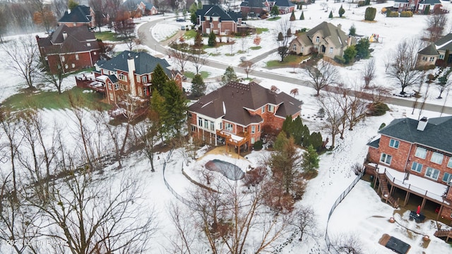 view of snowy aerial view