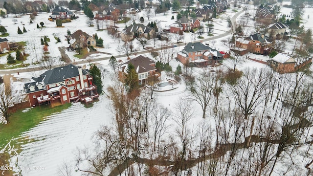 view of snowy aerial view