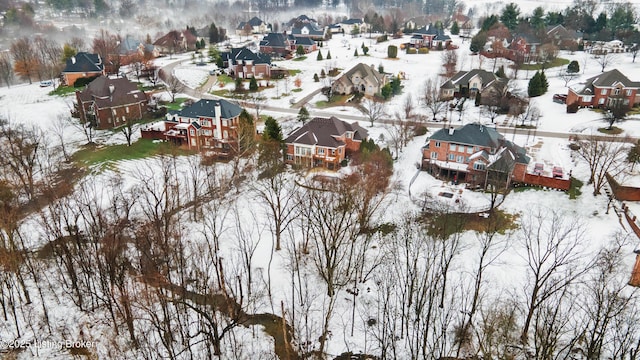 view of snowy aerial view