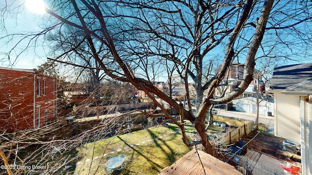 view of yard featuring central AC unit