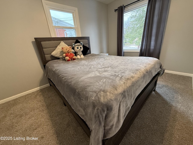 bedroom with carpet