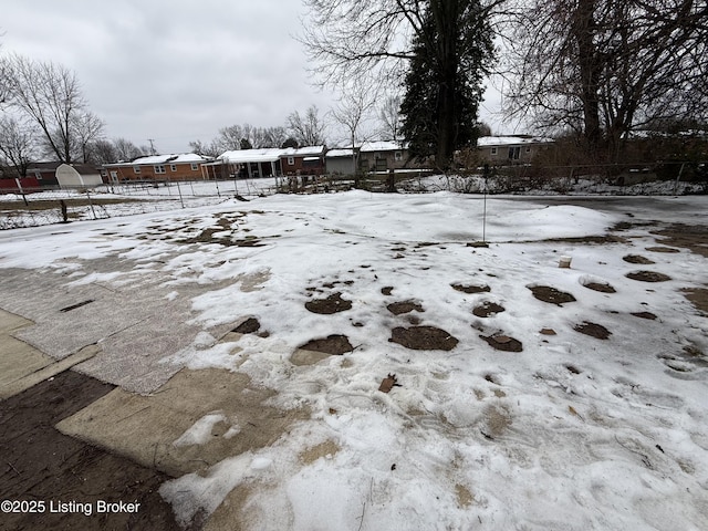 view of snowy yard