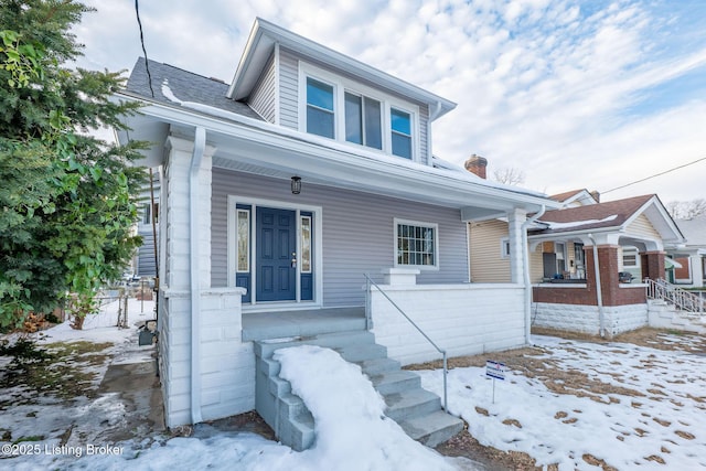 view of front of house with a porch