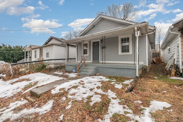 bungalow-style house featuring a porch