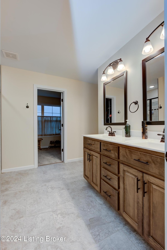 bathroom featuring vanity