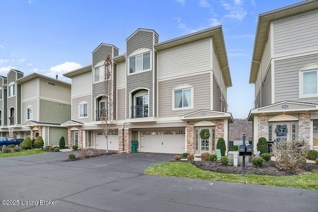 view of property with a garage