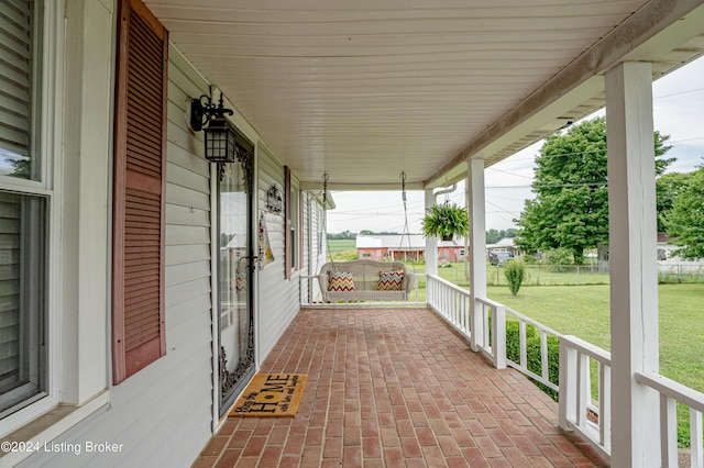 view of patio / terrace featuring covered porch