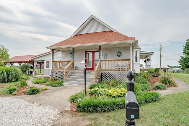 view of front of home featuring a porch