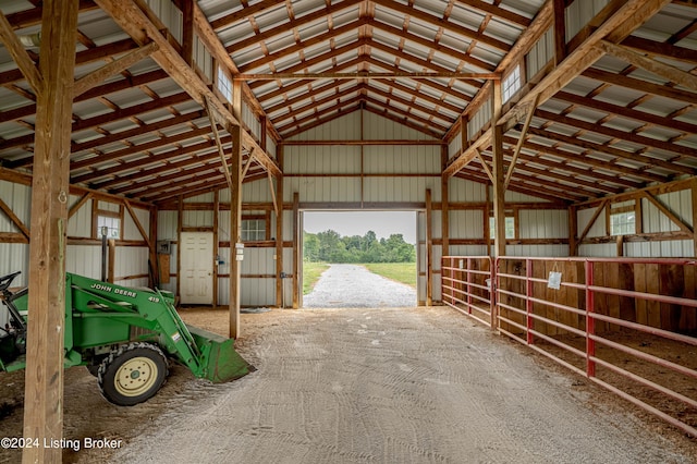 view of horse barn