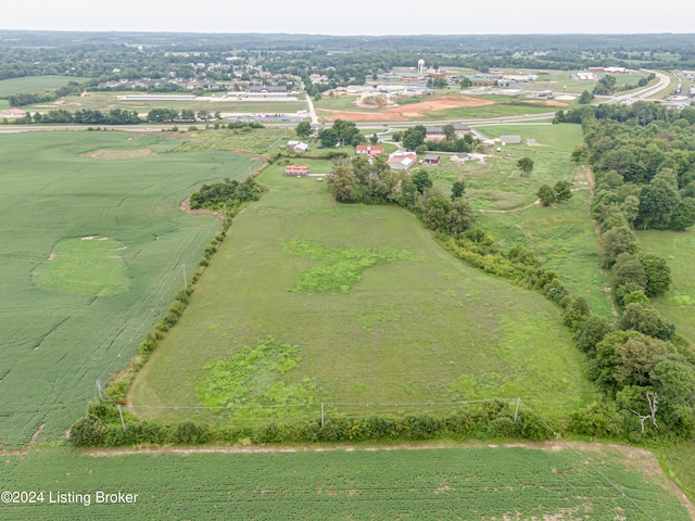 aerial view featuring a rural view