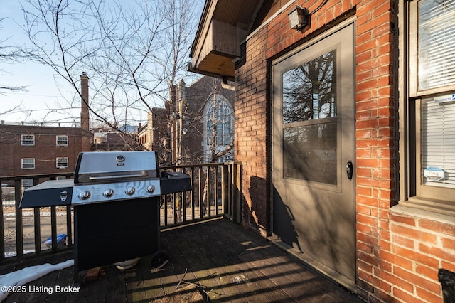 deck with grilling area