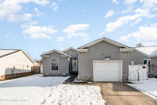 ranch-style house with a garage