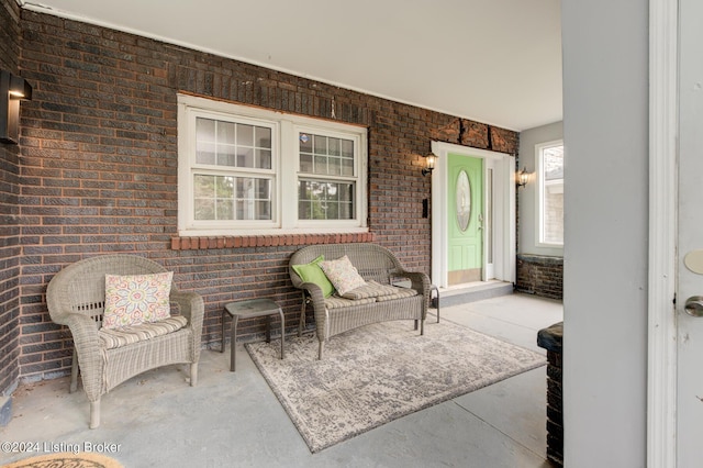 view of patio / terrace with a porch